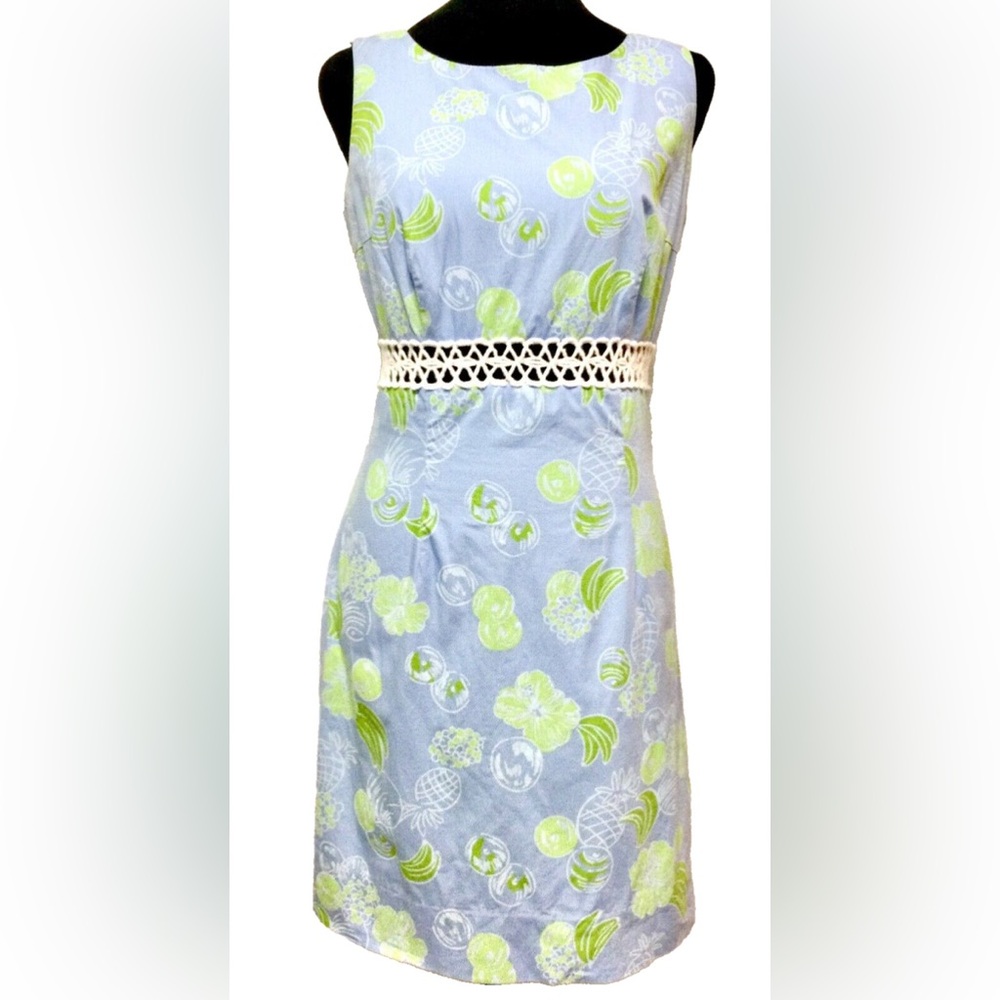 NWT Lilly Pulitzer adorable summer midi dress with open lace detail at waist